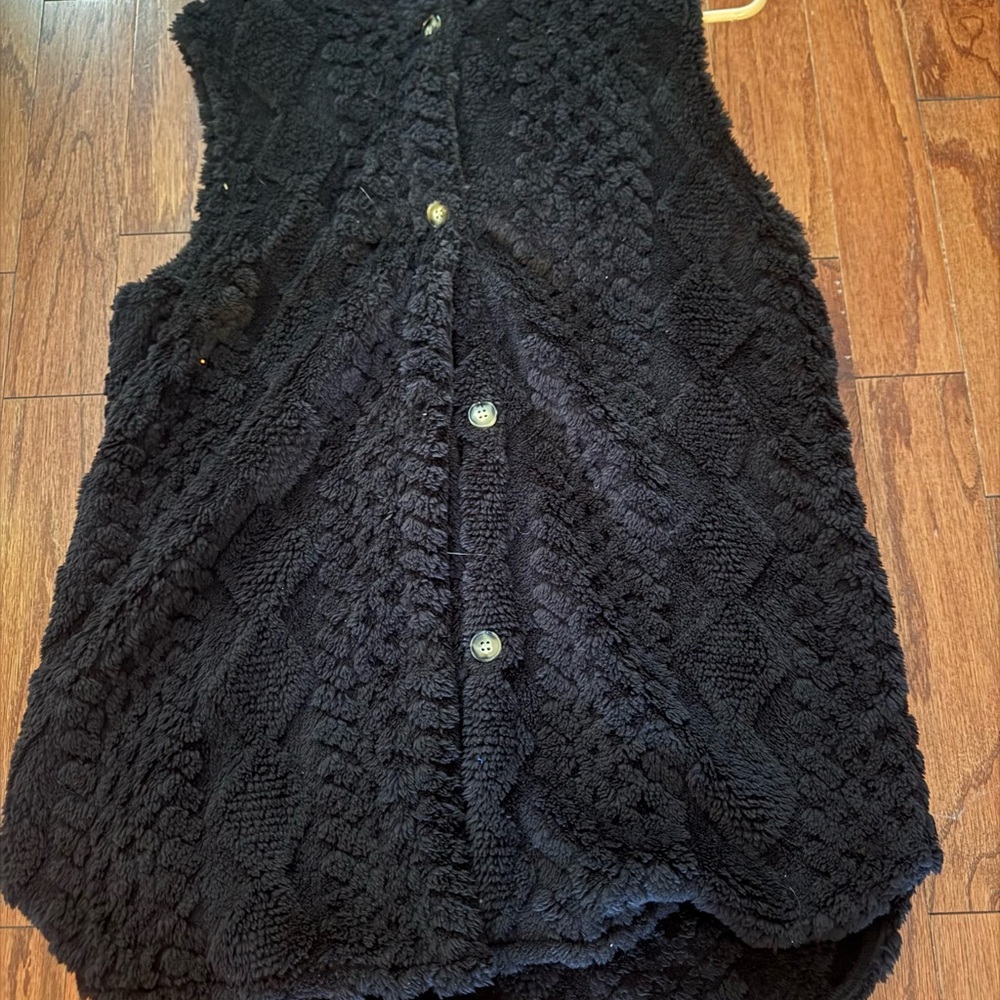 Black Cable Knit Cardigan Sweater